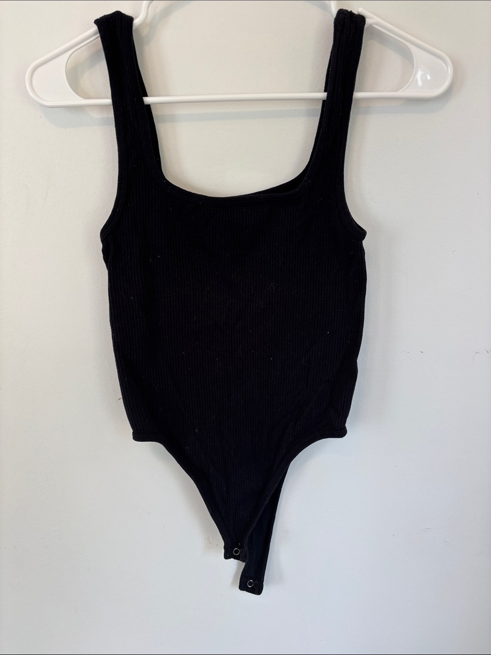 Classic Black Ribbed One-Piece Bodysuit for Kids